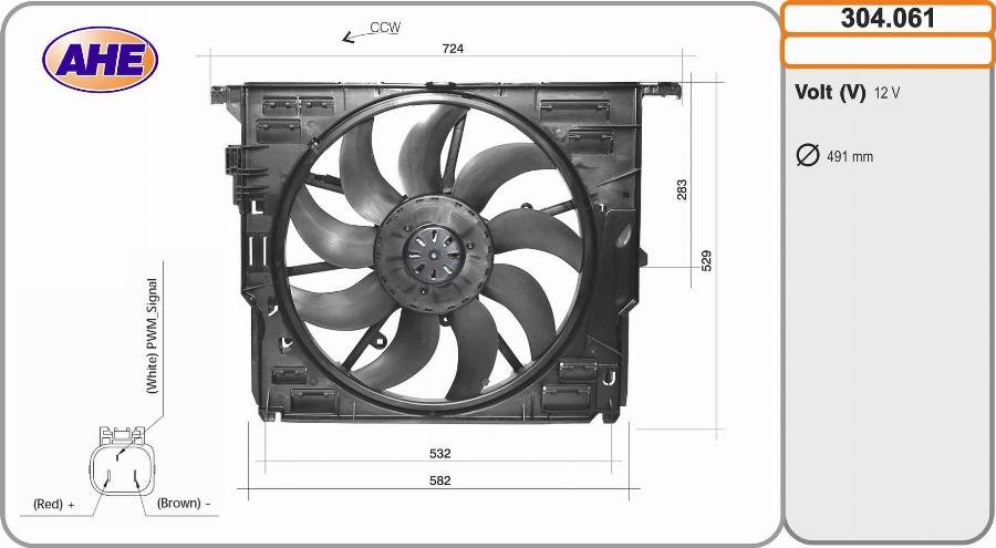 AHE 304.061 - Ventola, Raffreddamento motore www.autoricambi360.it