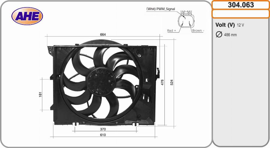 AHE 304.063 - Ventola, Raffreddamento motore www.autoricambi360.it