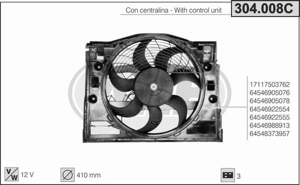 AHE 304.008C - Ventola, Raffreddamento motore www.autoricambi360.it