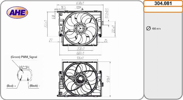 AHE 304.081 - Ventola, Raffreddamento motore www.autoricambi360.it
