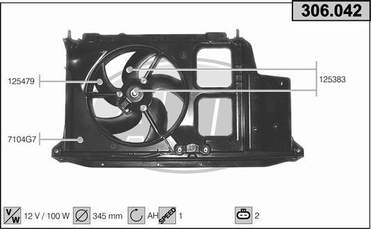AHE 306.042 - Ventola, Raffreddamento motore www.autoricambi360.it