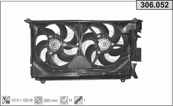 AHE 306.052 - Ventola, Raffreddamento motore www.autoricambi360.it