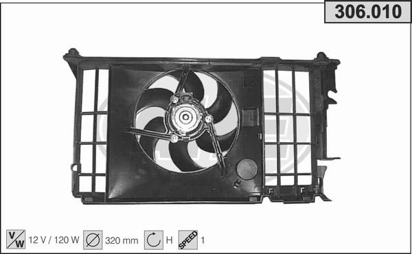 AHE 306.010 - Ventola, Raffreddamento motore www.autoricambi360.it