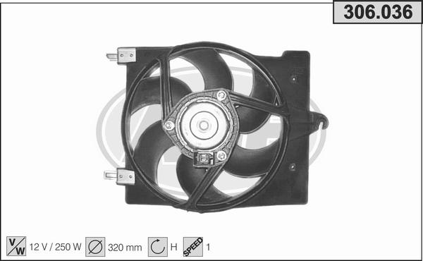 AHE 306.036 - Ventola, Raffreddamento motore www.autoricambi360.it