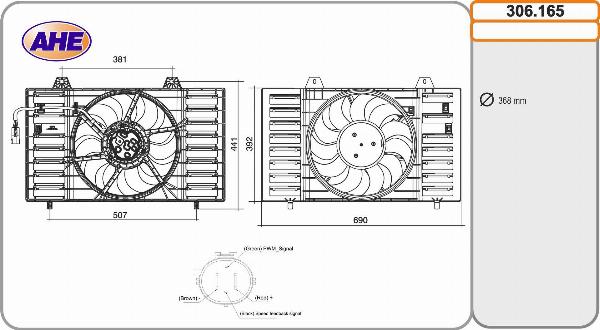 AHE 306.165 - Ventola, Raffreddamento motore www.autoricambi360.it
