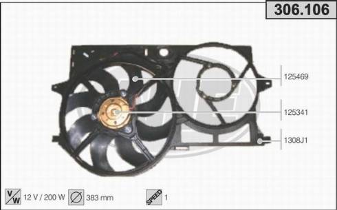 AHE 306.106 - Ventola, Raffreddamento motore www.autoricambi360.it