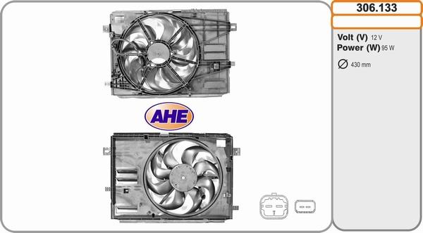 AHE 306.133 - Ventola, Raffreddamento motore www.autoricambi360.it