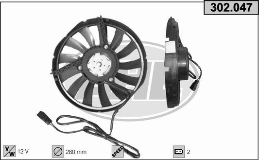 AHE 302.047 - Ventola, Raffreddamento motore www.autoricambi360.it