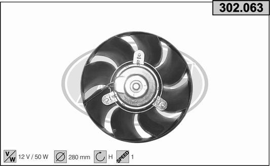 AHE 302.063 - Ventola, Raffreddamento motore www.autoricambi360.it