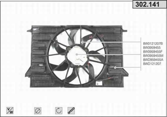 AHE 302.141 - Ventola, Raffreddamento motore www.autoricambi360.it