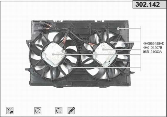 AHE 302.142 - Ventola, Raffreddamento motore www.autoricambi360.it