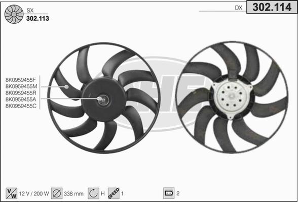 AHE 302.114 - Ventola, Raffreddamento motore www.autoricambi360.it
