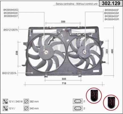 AHE 302.129 - Ventola, Raffreddamento motore www.autoricambi360.it