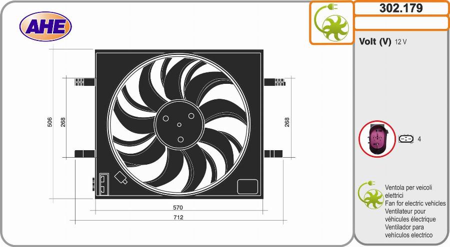 AHE 302.179 - Ventola, Raffreddamento motore www.autoricambi360.it