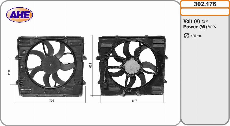 AHE 302.176 - Ventola, Raffreddamento motore www.autoricambi360.it