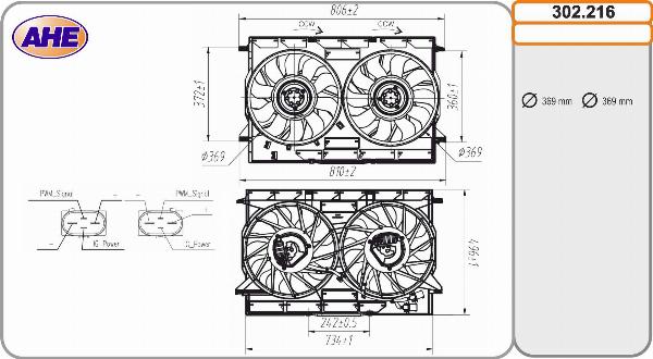 AHE 302.216 - Ventola, Raffreddamento motore www.autoricambi360.it