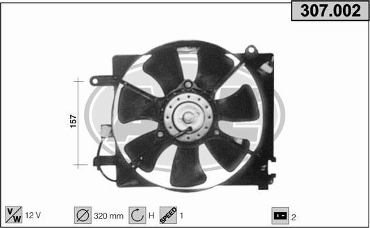 AHE 307.002 - Ventola, Raffreddamento motore www.autoricambi360.it