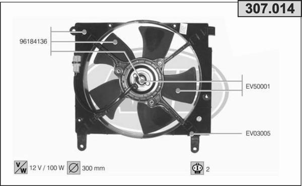 AHE 307.014 - Ventola, Raffreddamento motore www.autoricambi360.it
