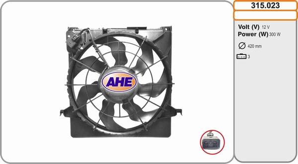 AHE 315.023 - Ventola, Raffreddamento motore www.autoricambi360.it