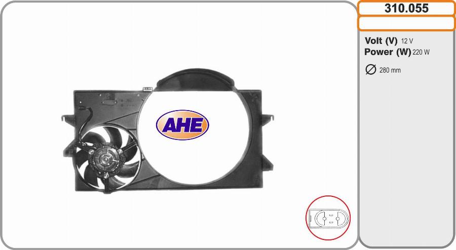 AHE 310.055 - Ventola, Raffreddamento motore www.autoricambi360.it