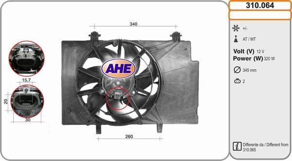 AHE 310.064 - Ventola, Raffreddamento motore www.autoricambi360.it