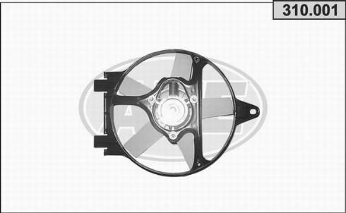 AHE 310.001 - Ventola, Raffreddamento motore www.autoricambi360.it