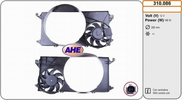 AHE 310.086 - Ventola, Raffreddamento motore www.autoricambi360.it