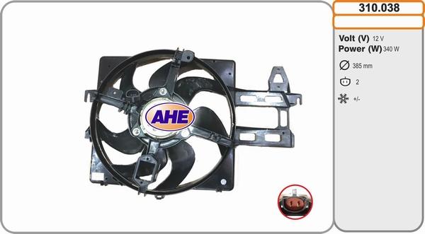 AHE 310.038 - Ventola, Raffreddamento motore www.autoricambi360.it