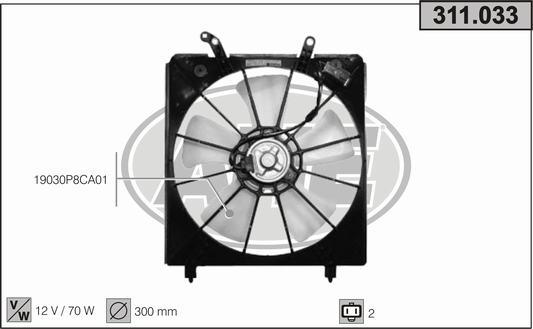 AHE 311.033 - Ventola, Raffreddamento motore www.autoricambi360.it