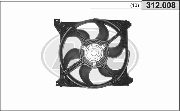 AHE 312.008 - Ventola, Raffreddamento motore www.autoricambi360.it