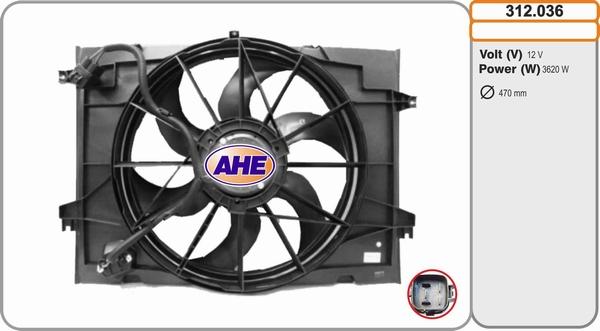 AHE 312.036 - Ventola, Raffreddamento motore www.autoricambi360.it