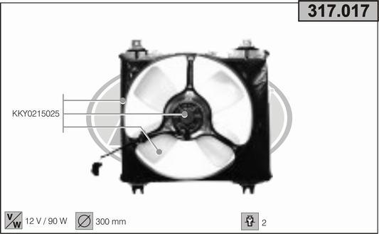 AHE 317.017 - Ventola, Raffreddamento motore www.autoricambi360.it