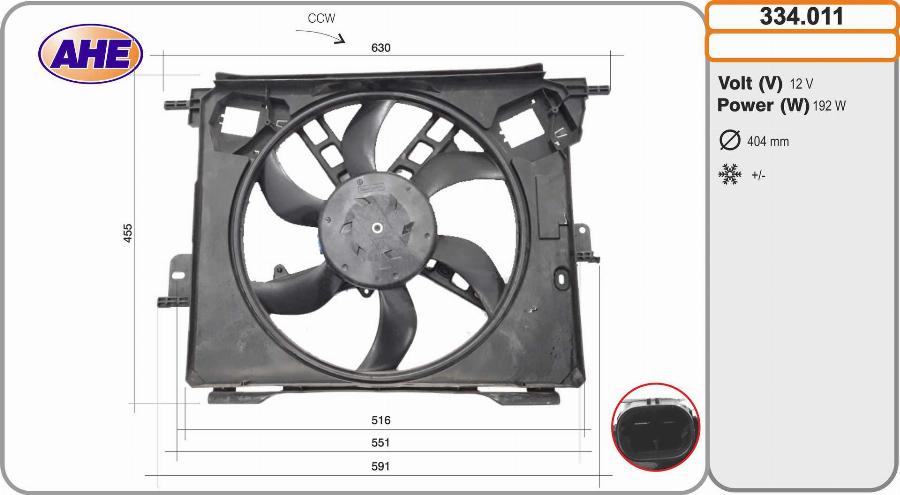 AHE 334.011 - Ventola, Raffreddamento motore www.autoricambi360.it