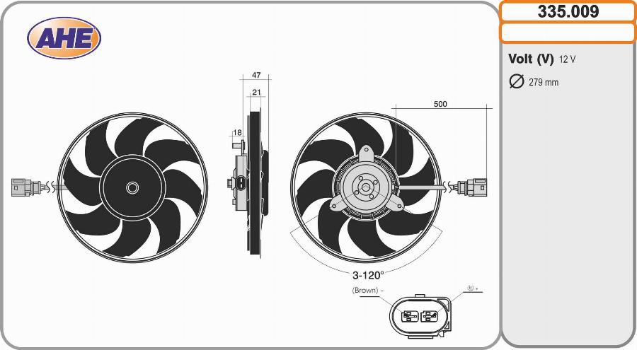AHE 335.009 - Ventola, Raffreddamento motore www.autoricambi360.it