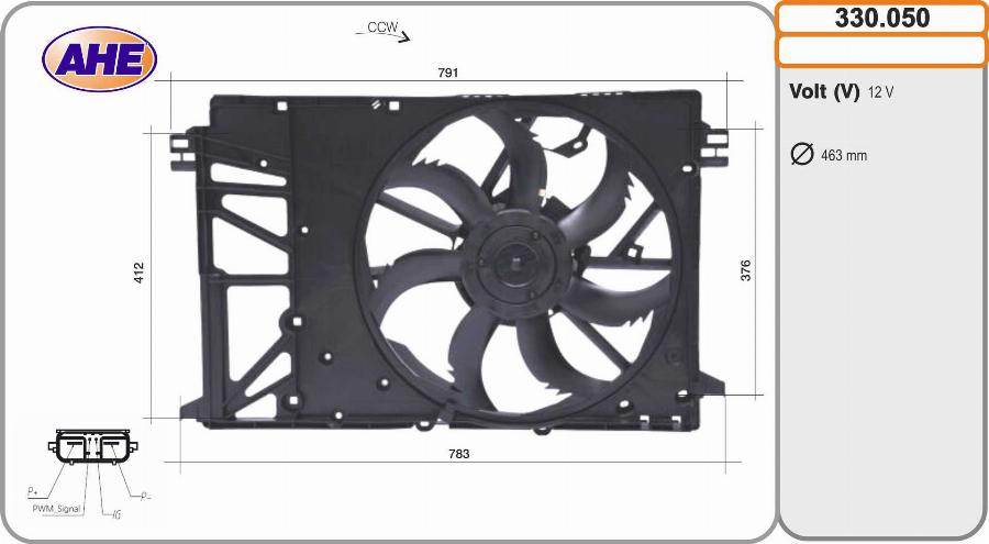 AHE 330.050 - Ventola, Raffreddamento motore www.autoricambi360.it