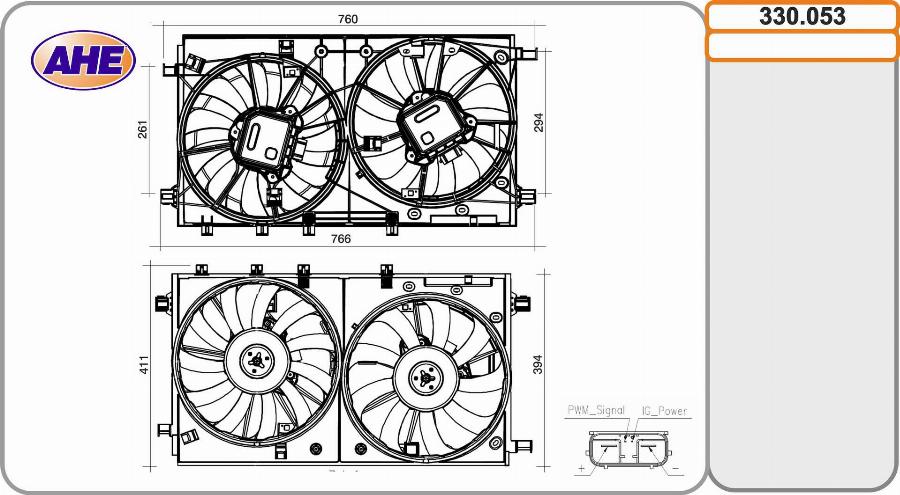 AHE 330.053 - Ventola, Raffreddamento motore www.autoricambi360.it
