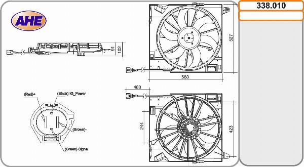 AHE 338.010 - Ventola, Raffreddamento motore www.autoricambi360.it