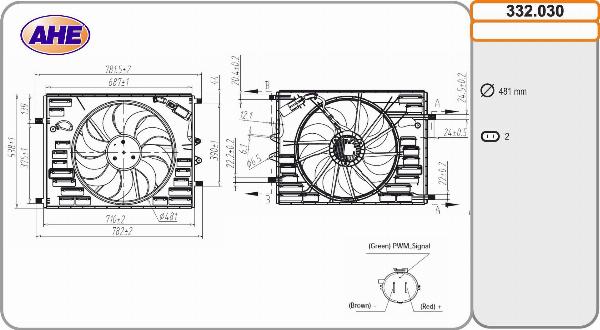 AHE 332.030 - Ventola, Raffreddamento motore www.autoricambi360.it