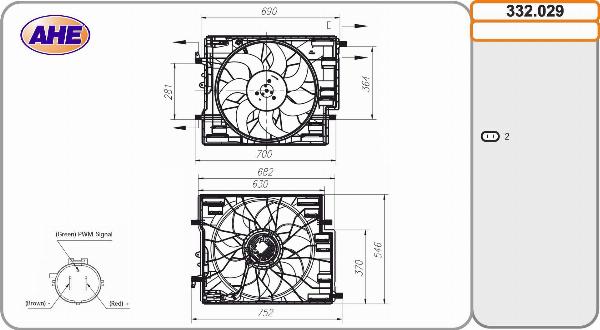 AHE 332.029 - Ventola, Raffreddamento motore www.autoricambi360.it