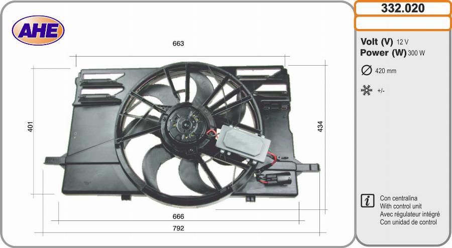 AHE 332.020 - Ventola, Raffreddamento motore www.autoricambi360.it