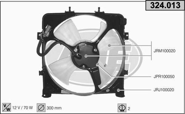 AHE 324.013 - Ventola, Raffreddamento motore www.autoricambi360.it