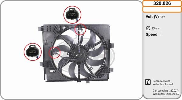 AHE 320.026 - Ventola, Raffreddamento motore www.autoricambi360.it