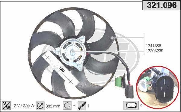 AHE 321.096 - Ventola, Raffreddamento motore www.autoricambi360.it