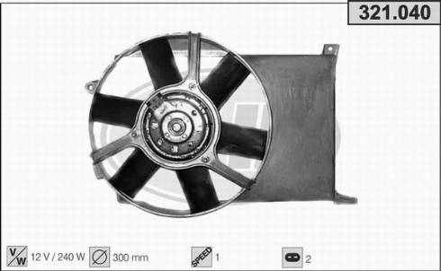 AHE 321.040 - Ventola, Raffreddamento motore www.autoricambi360.it