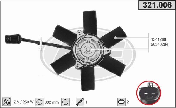 AHE 321.006 - Ventola, Raffreddamento motore www.autoricambi360.it