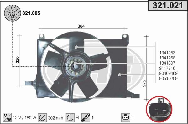 AHE 321.021 - Ventola, Raffreddamento motore www.autoricambi360.it