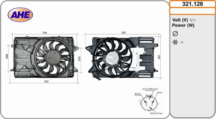 AHE 321.126 - Ventola, Raffreddamento motore www.autoricambi360.it