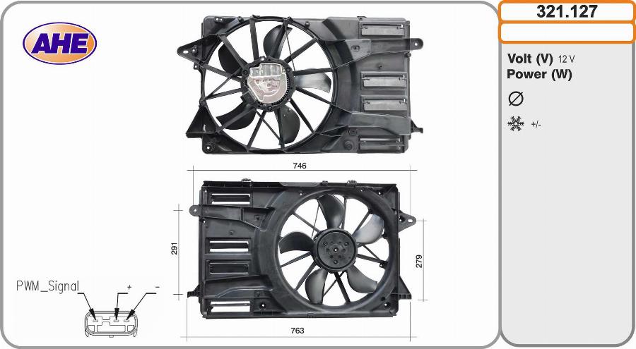 AHE 321.127 - Ventola, Raffreddamento motore www.autoricambi360.it