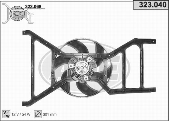 AHE 323.040 - Ventola, Raffreddamento motore www.autoricambi360.it