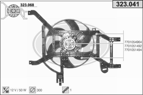 AHE 323.041 - Ventola, Raffreddamento motore www.autoricambi360.it